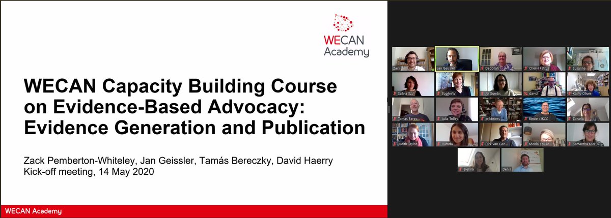 Our 10-months WECAN expert course on evidence-based advocacy, evidence generation and publication kicks off today. Advocates from pan-EU patient orgs will be trained as experts in evidence-based advocacy, including individual coaching
wecanadvocate.eu/eba/