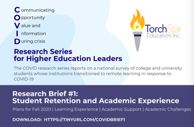 profthinker's tweet image. Check out info on what @torchstared learned from asking students about their academic experiences during COVID-19 at: tinyurl.com/covidbrief1