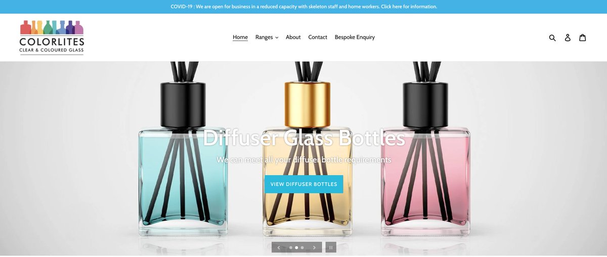 Colorlites's tweet image. Have you visited our new website?  There's an even wider range of our glass bottles, jars, candle glass, diffuser bottles, lids, caps and much more to purchase online!  We now accept ApplePay, GooglePay, Paypal and all major cards.  #Glass #Kent #England colouredbottles.co.uk