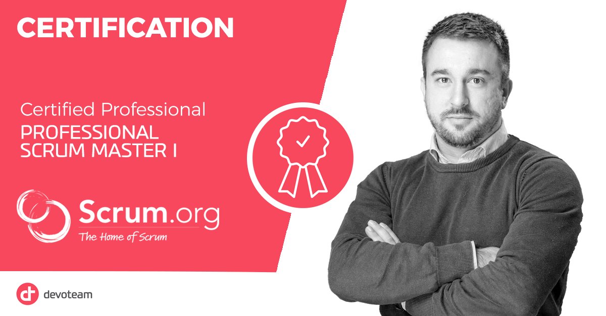 DevoteamSRB's tweet photo. Dream. Plan. Do.
Congrats Zeljko Markovic, you are now a Professional #Scrum Master I! 👏👏👏
#devohome #techforpeople #onetribe #staysafe #devoteam #personaldevelopment #improveyourknowledge #workatdevoteamserbia #projectmanagement #scrummaster #projectmanagers #ostanikodkuće https://t.co/O9pJnjA6FZ