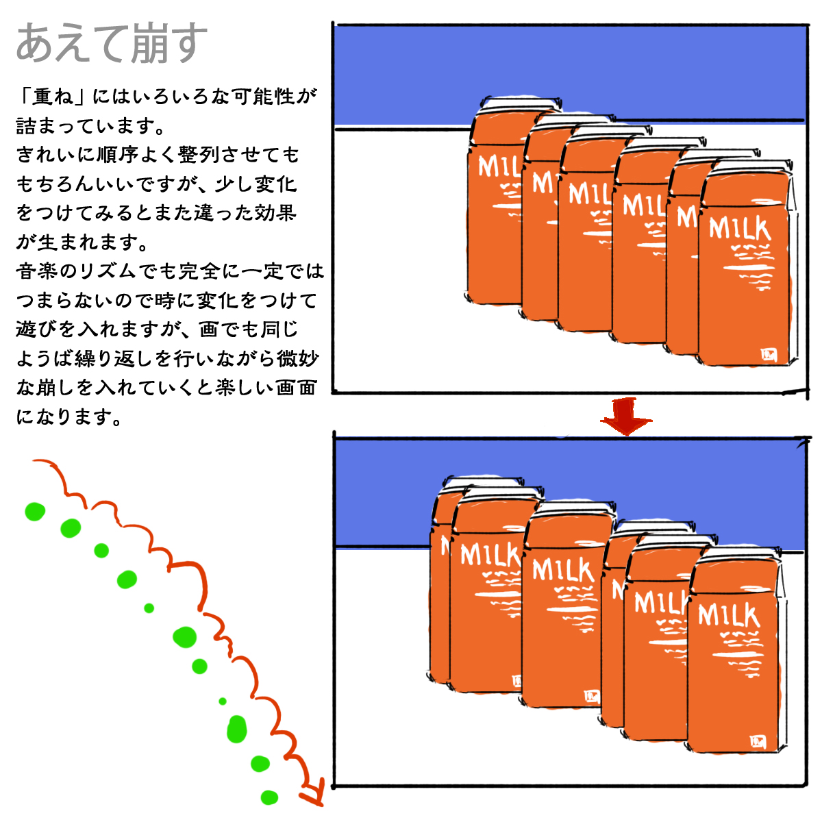 人物とかものとかを重ね合わせたり繰り返し配置
して、画面内に心地よいリズムを作り出すことについて
のちょっとしたメモでした
#春の創作クラスタフォロー祭り
#絵描きさんと繋がりたい  #イラスト
#芸術同盟 #創作クラスタさんと繋がりたい 