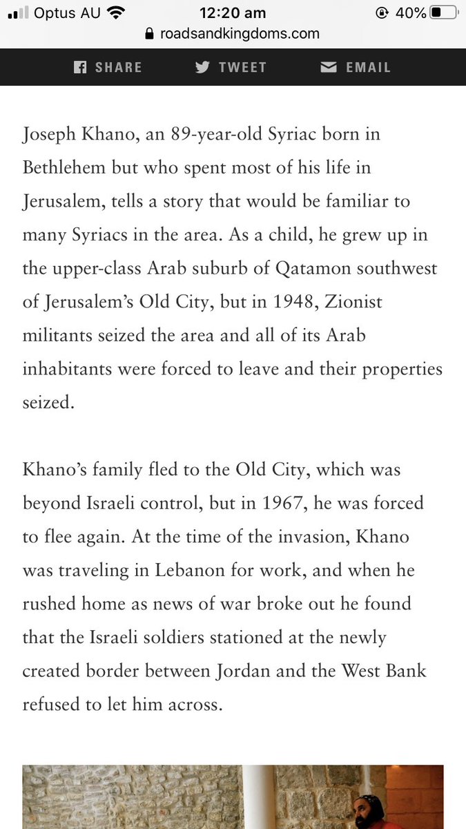 It saw Israel complete its take over of Palestine. Zionist occupation of Jerusalem, forced the Assyrians to leave their hub in the Syriac quarter. Those who returned came to their houses taken over and demolished by Israeli settlers, shops confiscated  https://roadsandkingdoms.com/2015/learning-the-language-of-jesus-christ/