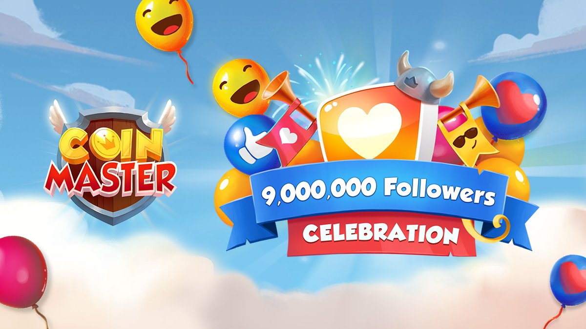 Viking friends! 
Come celebrate 9,000,000 followers with us on our fan page: facebook.com/coinmaster/
#RETWEET and tag <a href="/CoinMasterGame/">Coin Master</a> for potential to WIN 1,000 spins!! 😍
#CoinMaster