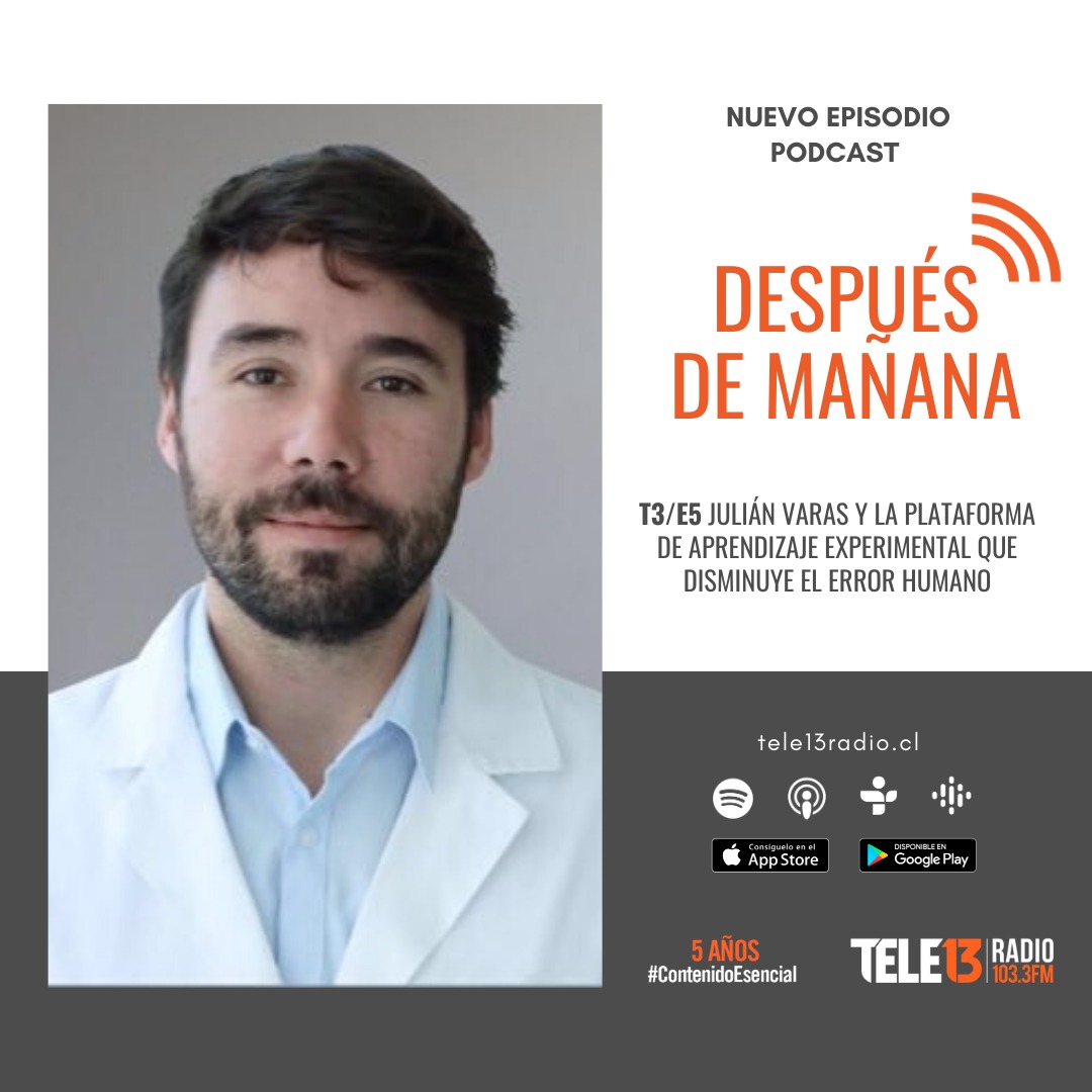 Tele13_Radio's tweet photo. La app @C1DO1, una plataforma de aprendizaje experimental que disminuye el error humano, es el tema que analizan @kikemujica y 
@julianvarascom, de @SimulacionUC, en un nuevo episodio del podcast #DespuésDeMañana.

#ContenidoEsencial ▶https://t.co/tnWXoMJJ3V https://t.co/d6FBU2LMUm
