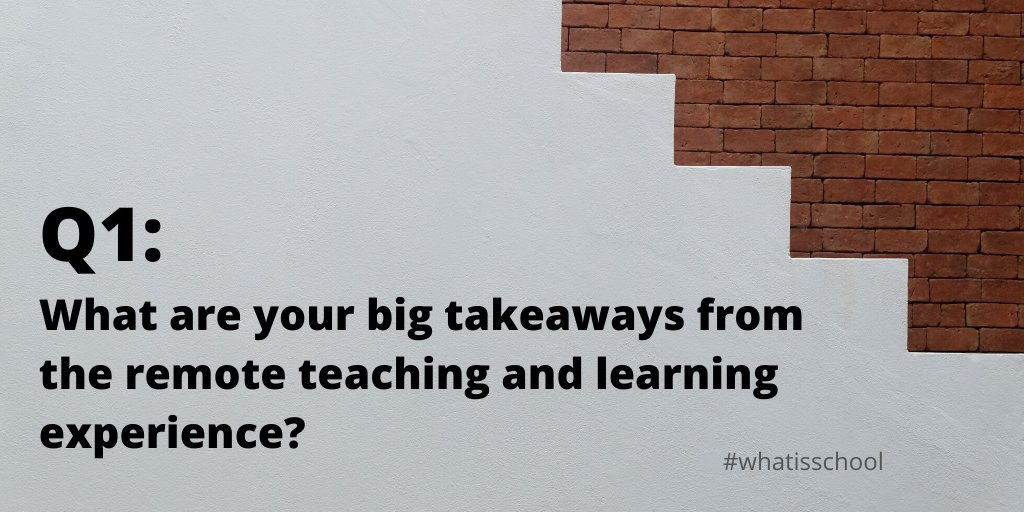 mrkempnz's tweet photo. Q1: What are your big takeaways from the remote teaching and learning experience? #whatisschool https://t.co/zX1AfrjHI7