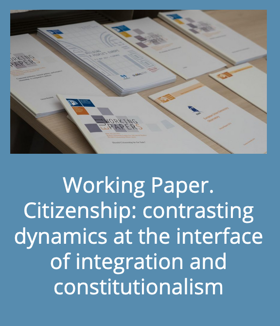 GlobalCIT_EUI's tweet photo. New Working Paper (on EU #citizenship) by #GLOBALCIT co-director @joshaw Citizenship: contrasting dynamics at the interface of integration and constitutionalism https://t.co/9i9vmd9vCH https://t.co/Gh7TI9vHby