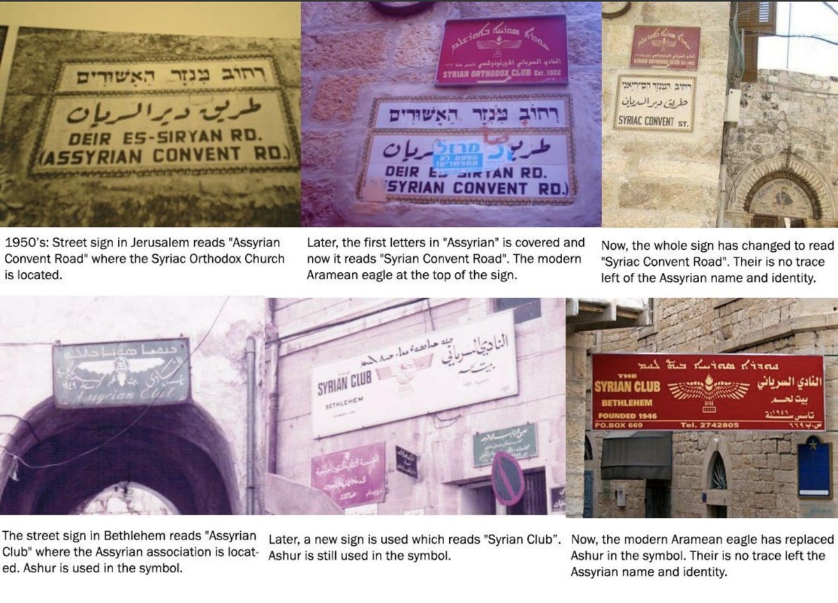 It’s meagre success in instilling Aramean identity, Israel together with some reactionary church officials, has succeeded in erasing nearly all references to Assyrian identity across Palestine. Cruelly, Assyrians in Palestine have had to face attempts at being severed from