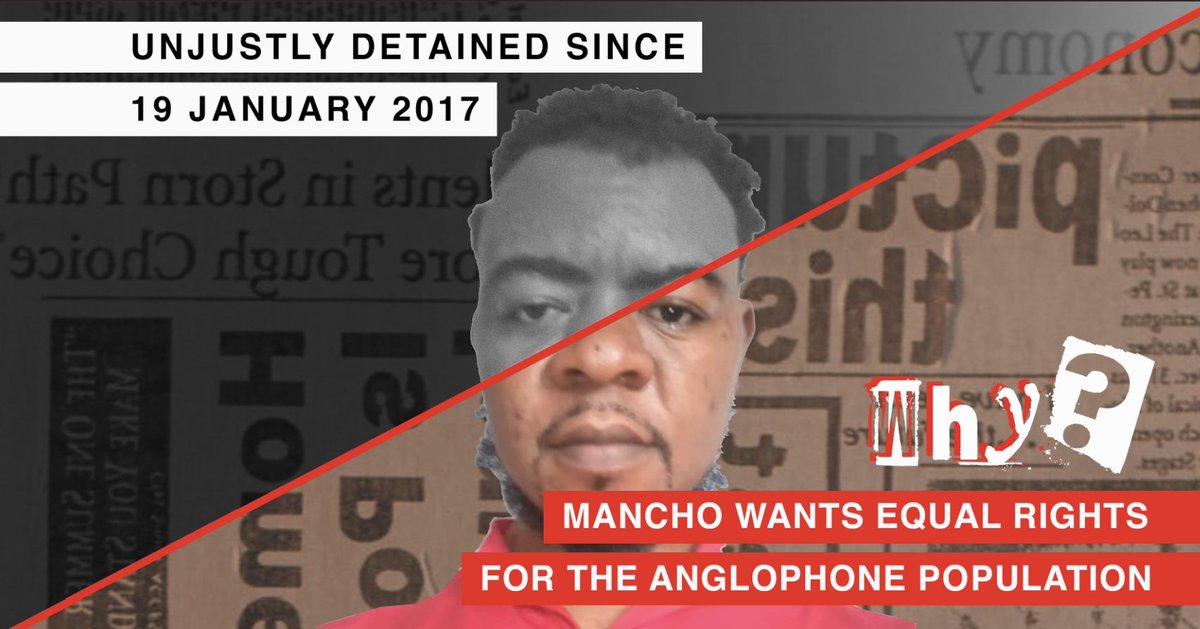 omctorg's tweet photo. #Cameroon: Mancho Bibixy Tse stood in an open coffin in front of a crowd and claimed equal rights for his English-speaking community. 

He was sentenced to 18 years in prison. Read his story https://t.co/yAjDZcf34i #FacesofHope https://t.co/fkpjw6v6UG