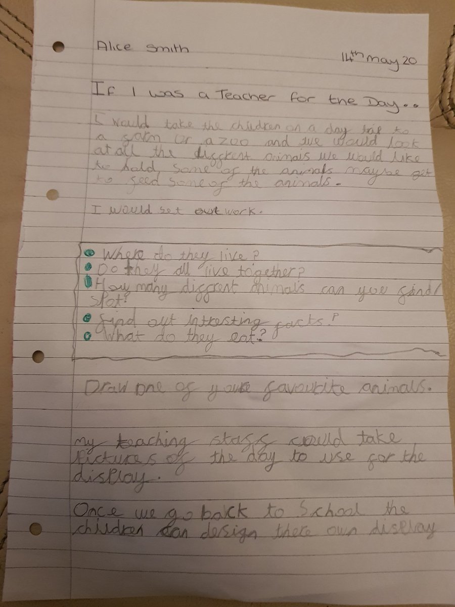 Smith46Nikki's tweet photo. @PinfoldStreet  Alice Smith has done some work on if I was a teacher for the day, for miss harris https://t.co/FuFqWCEp0v