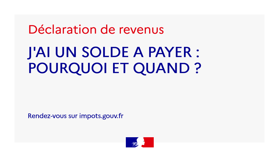 dgfip_officiel's tweet photo. #IR2020 #impôt Vous avez un solde à payer suite à votre déclaration de revenus et après déduction de votre #PrélèvementALaSource ❓
📅 Un montant < à 300€ sera prélevé le 25/09 ou échelonné sur 4 mois s'il est > à 300€. 
Rendez-vous sur https://t.co/18wwyMA1Aj https://t.co/Zv34nEIJD3