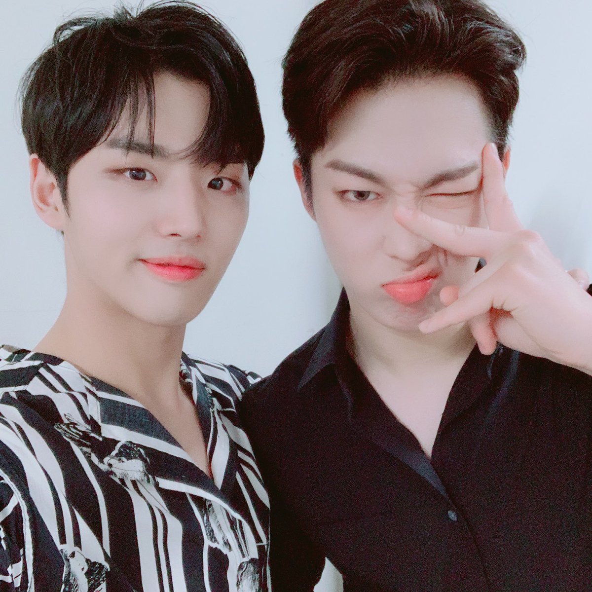 Hongseok (Pentagon) and Dawon (Sf9)