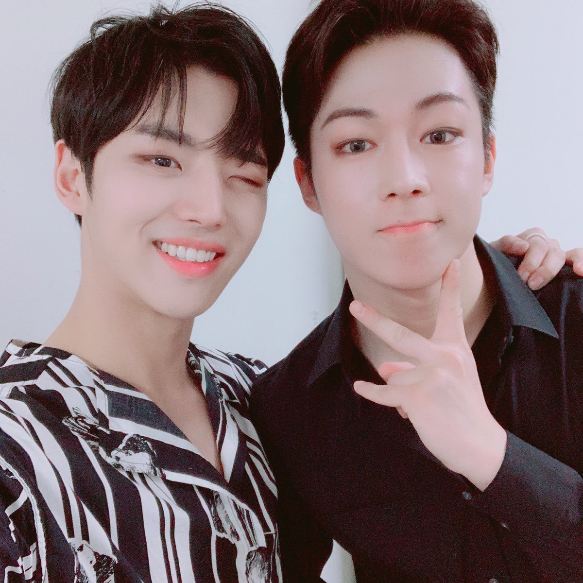 Hongseok (Pentagon) and Dawon (Sf9)