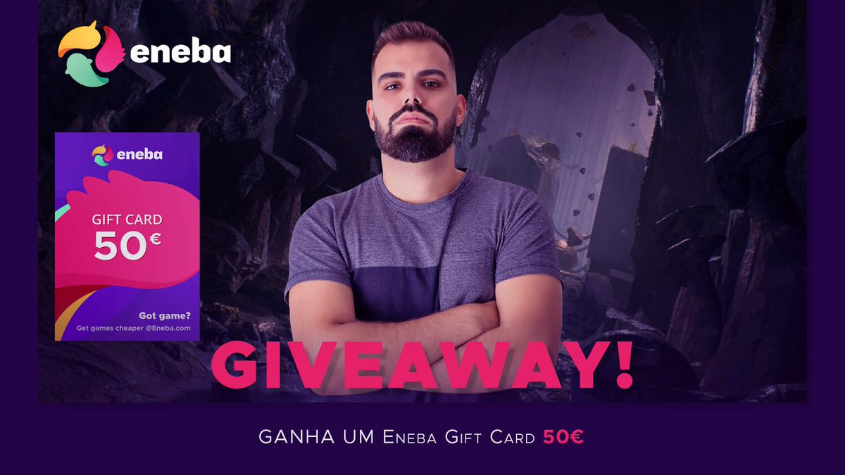 Eu e a eneba estamos a oferecer um giftcard de 50€.

Para entrarem no concurso basta seguir estes passos :

- Seguirem-me aqui no Twitter ✅
- Seguirem <a href="/eneba_games/">Eneba</a> ✅
- Identificar dois amigos ✅
- Like e RT neste tweet ✅

Vamos!