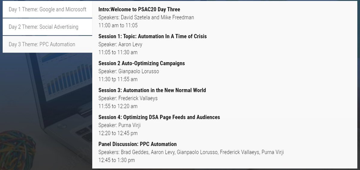 bgtheory's tweet image. We&apos;re talking #PPCAutomation at the #PSAC20 conference today &amp;gt; paidsearch.org/psac-2020/#day3 . You can still register and attend &amp;gt; paidsearch.org/psac-2020/ We hope to see you there :)