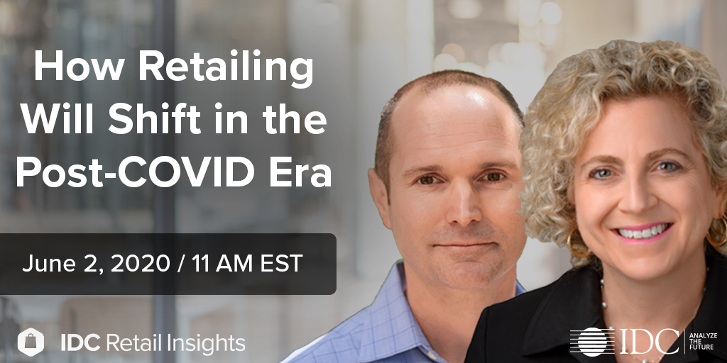 CreamerShaffer's tweet photo. The @IDC Retail Insights team will present "How Retailing Will Shift in the Post-COVID Era" #webinar June 2nd at 11 AM/EST. Learn how #hotels #restaurants #travel should respond to #COVID related challenges with new business models and technology. https://t.co/N3TqiuvBOL https://t.co/XhoJZUanfm