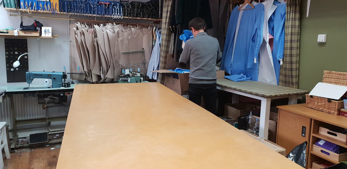 That's it. We've squeezed every last surgical gown out of the production line and end on 1,897 for <a href="/HullHospitals/">Hull University Teaching Hospitals NHS Trust</a>. Look at that empty table 😍 #madeinhull