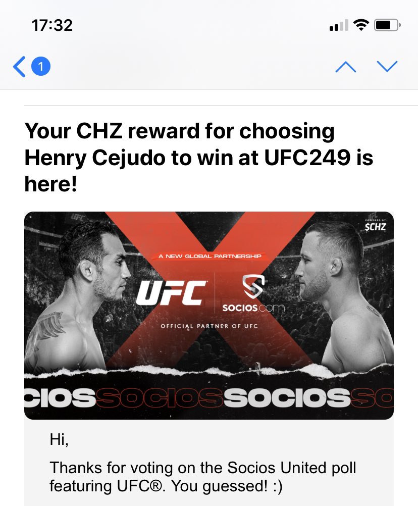 Luciaa_Dip's tweet photo. Thank you @socios 💪🏻🎉
@Chiliz #ufc https://t.co/VIxO9sB0QI