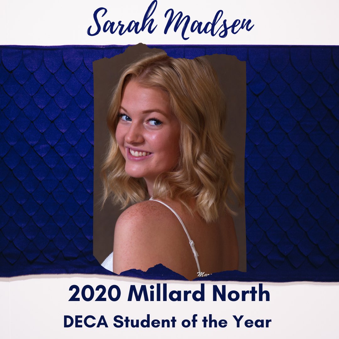 MNHS_DECA's tweet photo. CONGRATULATIONS to Izzi English and Sarah Madsen, our 2020 DECA Students of the Year! Thank you for sharing you year and love for DECA with us!! We are endlessly proud!  @MNHSActivities @Brian_Begley66 https://t.co/lLbfrV8SiC