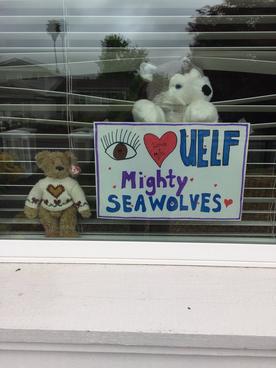 Mrs. Straub is really missing her Mighty Seawolves. 💕#distancelearning