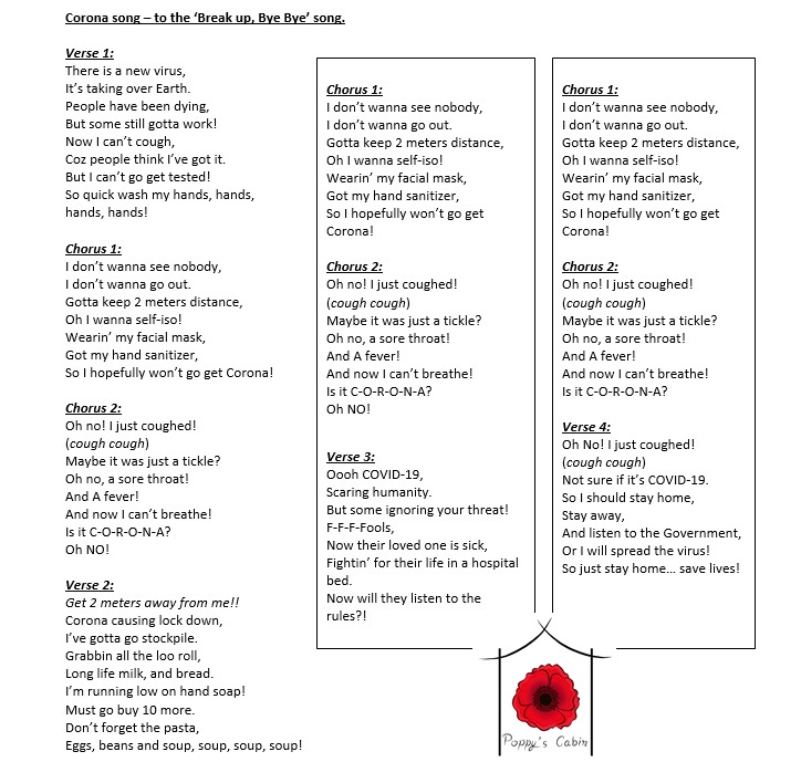 PoppysCabin's tweet photo. Wrote this at the start of lockdown... my #coronavirus version of 'Break up, Bye Bye'!😅What do you think?! @ChipShopBird @BluHydrangea_ @Divinadecampo @THEVIVIENNEUK @CherylHoleQueen @crystalwillseeu Wasn't sure the best way to post it😅 #FrockDestroyers #FilthHarmony https://t.co/5TC5I1rALV