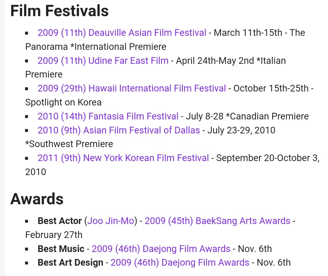 Some of the Awards of  #FrozenFlower and Film Festivals they attended to. Truly, this Bl Historical themed movie caotured the attention of it's viewers 