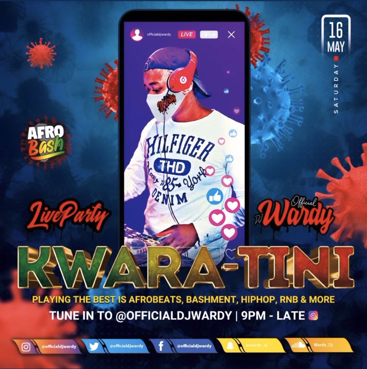 OfficialDjWardy's tweet photo. This Saturday catch me on Insta live #Kwarantini 😷

Follow me on Instagram for more updates 🤟🏾🤟🏾

https://t.co/Jtya6TnCWb

RT my next listener might be on your TL 🙏🏾 https://t.co/sGzIEWVOGd