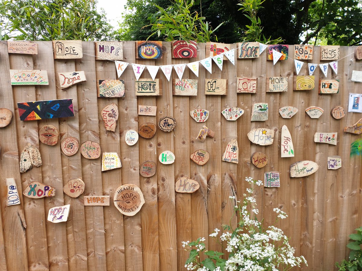 wagg_wagg's tweet photo. @itvnews @NHSuk come across a lovely hope wall on our walk today along the canal side in Kings Norton. https://t.co/BZuXZt5GYj