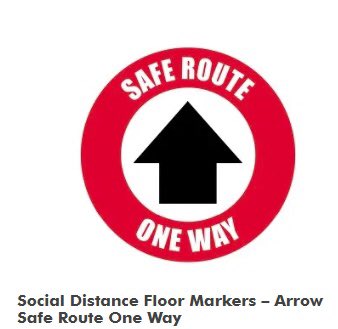 New ‘Social Distancing’ floor stickers now in stock for anyone thinking of going back to work. Stay Safe