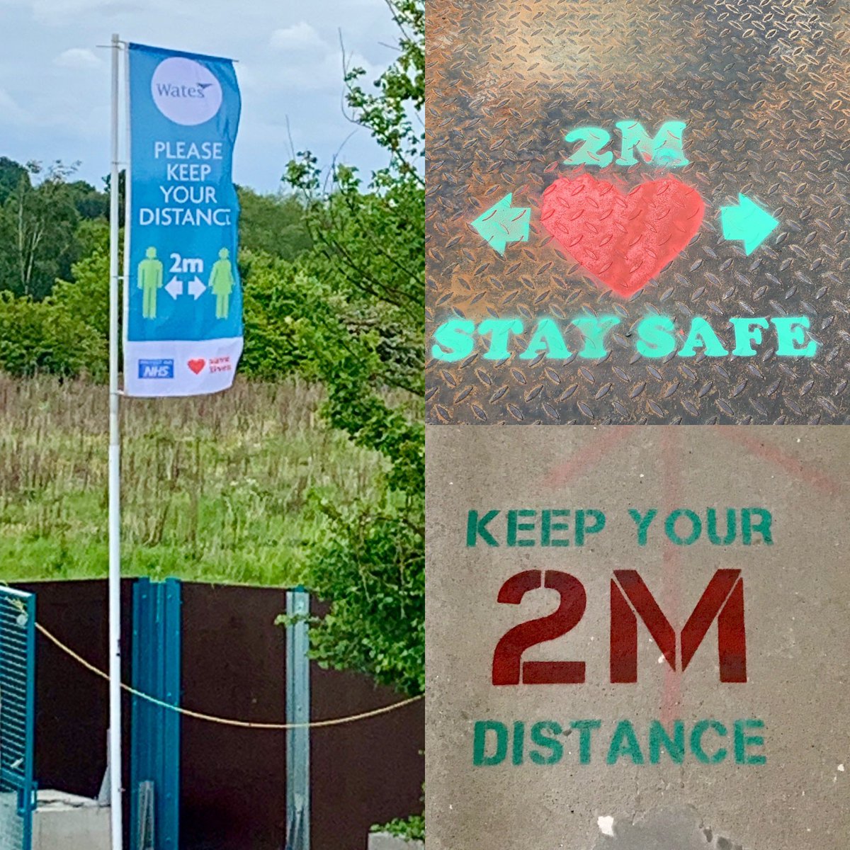 ambikatah's tweet photo. Sun was shining on #Lusep today! 🌞Big thank you to @nuneatonsigns for the #SocialDistancing signage &amp; we even had a visit from a local pheasant to admire their work!🦆👷🏽‍♀️👌🏽 @WatesGroup #SocialEnterprise #WatesProud #Construction https://t.co/jqQgRrRf7h