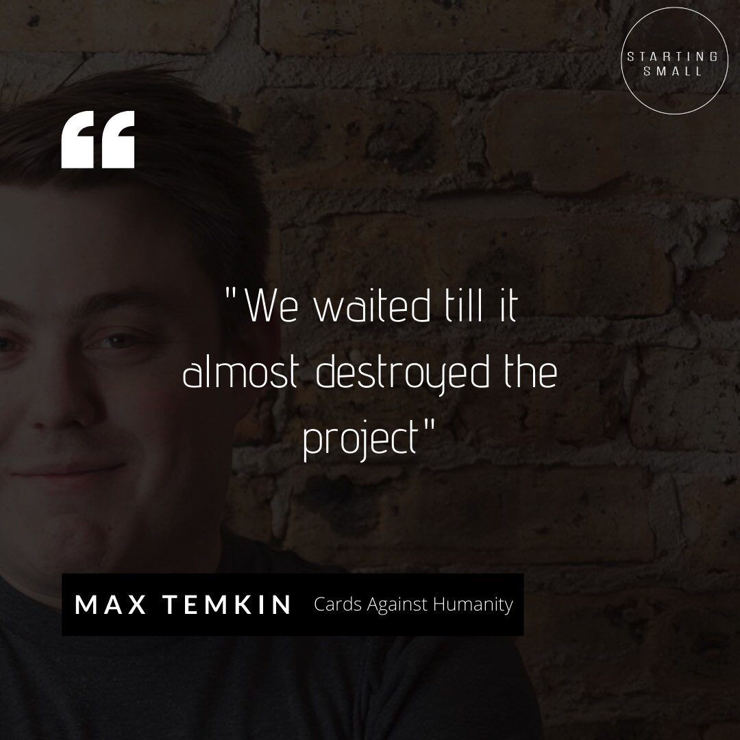 New episode this Friday! I interviewed Max Temkin, Creator of @CAH... The game gained so much traction, that they were pushed to turn their creation into a business.  #business #cardsagainsthumanity #game #podcast #startingsmall