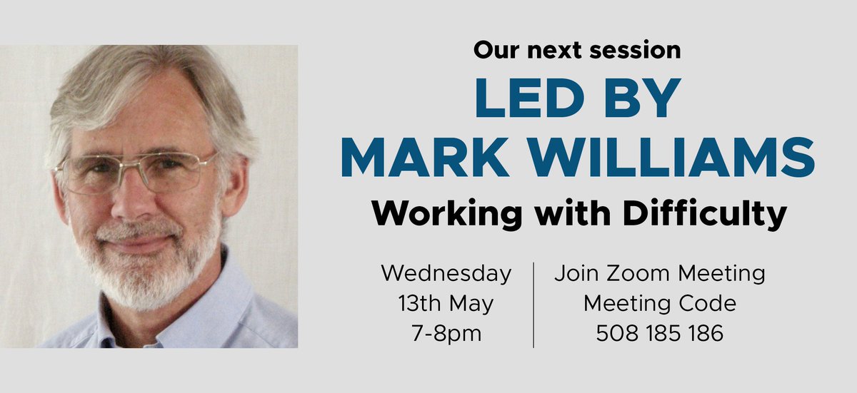 OMC_mindfulness's tweet photo. A reminder of tomorrow's free online #Mindfulness talk - led by Mark Williams.

Free for all to join, no experience needed and will include guided mindfulness practices. 

Details and how to join: https://t.co/Vj4WX9o9iP https://t.co/xeuOgJ3exX