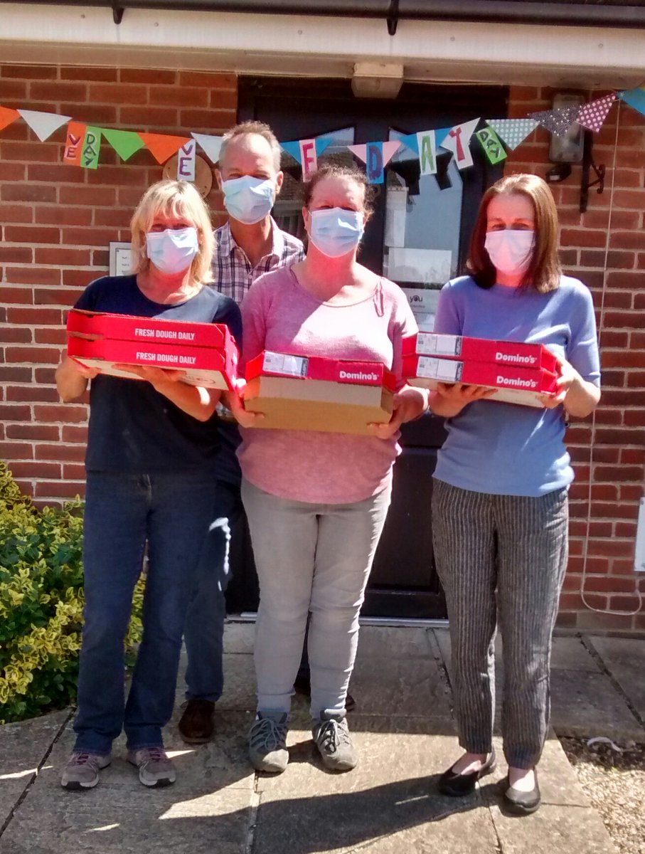 theyoutrust's tweet photo. Thank you to @dominos_UK who kindly donated 5 pizzas to our key workers, supporting people in Gosport! The pizzas were enjoyed by the staff and shared with the residents - the generous meal was appreciated by all. https://t.co/Oc4CVgzpDR