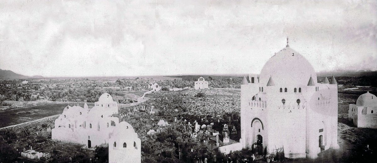 *Picture off Wikipedia* The view of the cemetery before the demolition. Many prominent Islamic personalities are buried in this cemetery: including all of the Prophet's (PBUH) wives but two, his children, grandson Hasan (RA), his wet-nurse and many of his companions.