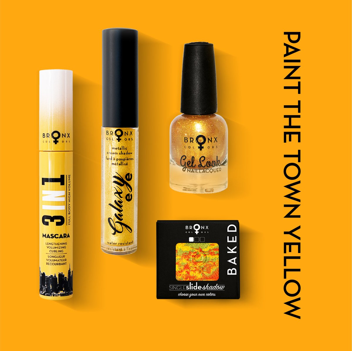 Paint the town yellow with this amazing combo from lashes to nails. Exclusively available at selected Edgars stores.

#BronxColors #edgarsbeauty #SouthAfricanMua #mascara #mascaras  #makeup #beauty #instamakeup #lashes #makeuplover #makeupaddict #instabeauty