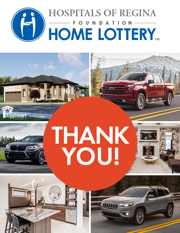 HRFdn's tweet photo. THANK YOU, for supporting the Hospitals of Regina Home Lottery.

Top winners including the winner of the $1.4 Million Grand Prize Showhome will be announced on May 21. A complete list of all other prize winners will be posted on https://t.co/aGdDafllYA on May 29, 2020. Good luck! https://t.co/5NifrKP3Yk