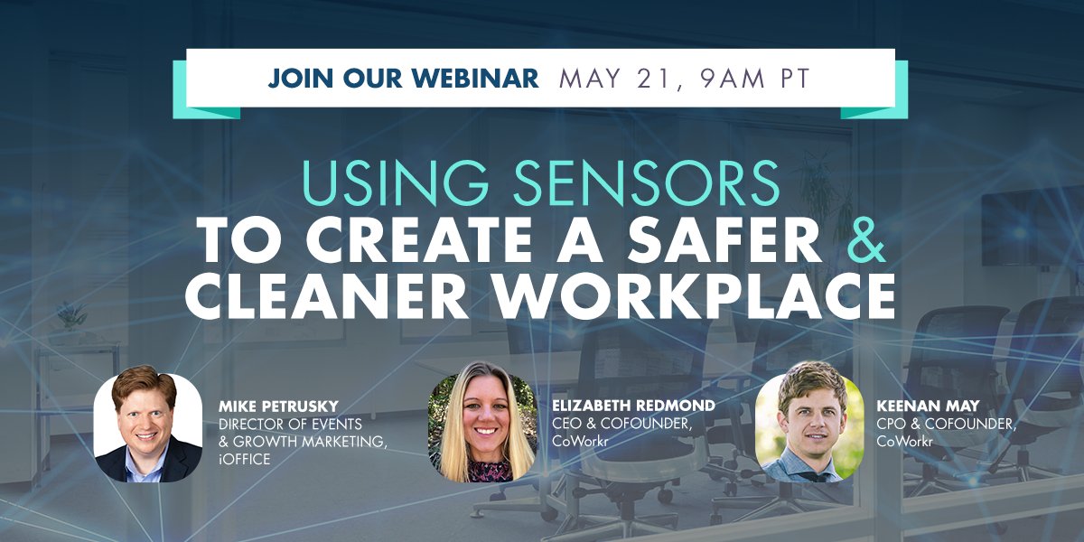 coworkr's tweet photo. Join @coworkr and @iOFFICECorp on May 21 for a timely discussion on using #IoT to create a #safe and #clean #workplace 

https://t.co/59njVlM0n8 https://t.co/7JAnQCKtut