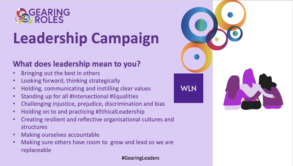 The_WLN's tweet photo. Pleased to contribute some of our @The_WLNFE thinking about what leadership means to  @GEARINGRoles  #GEARINGLeaders campaign showcasing the importance of women's leadership for #GenderEquality @ArinolaEdeh @sewdarngood @RobsonNaomi @WomenFe https://t.co/ZYqAM3cV4A