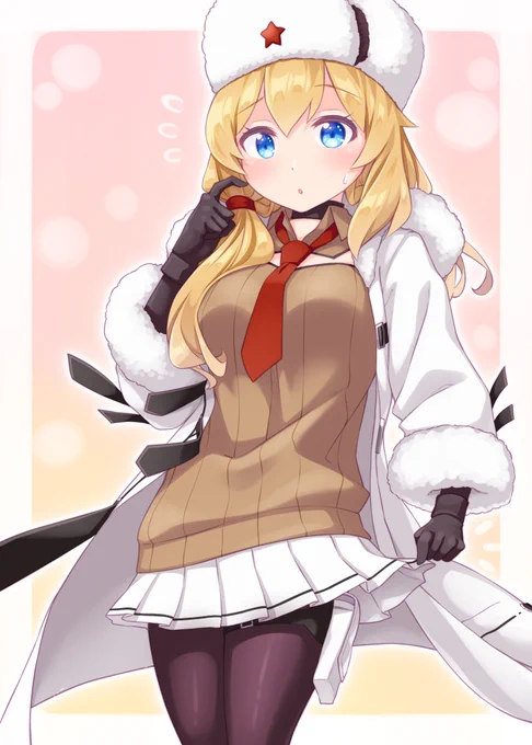 モシンナガンMOD。「メンタルアップグレードしたのにスカートは前のものを履いたままの方がいいの?」 #ドルフロ #少女前線 #モシン・ナガン 