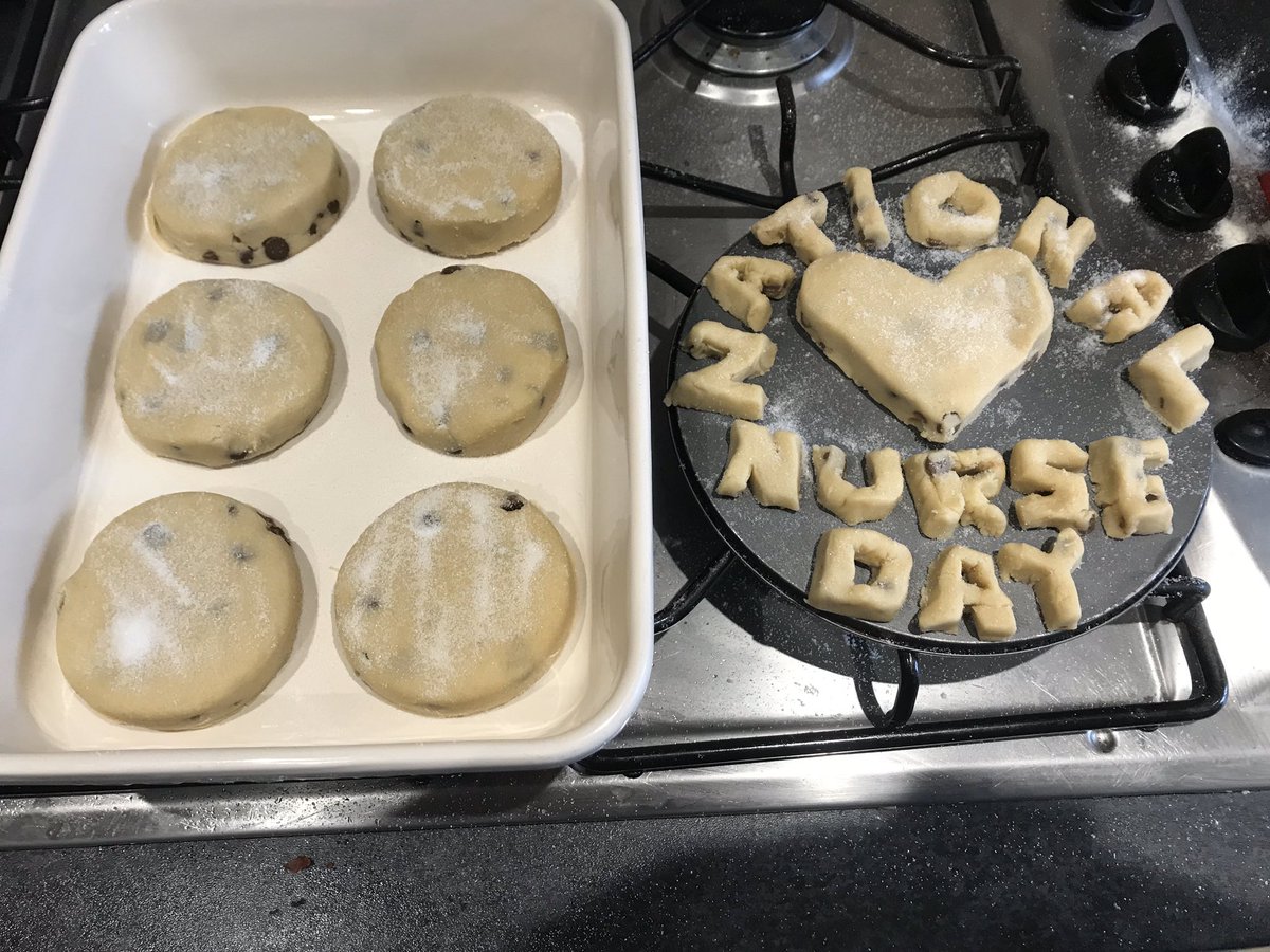 KayLinaker's tweet image. Obi’s shortbread in dedication of #NationalNurseDay (with help from Mum for the letters) @KingsfieldSch