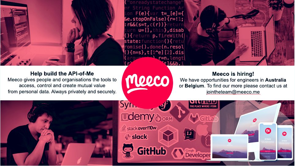 meeco_me's tweet photo. Meeco is hiring, help us build the #APIofMe
@meeco_me gives people & organisations the secure tools to access, control & create mutual value from personal data
We have opportunities for engineers in Australia 🇦🇺 or Belgium 🇧🇪
jointheteam @ https://t.co/D4gUzkSHHq https://t.co/2qXFHFvkGK