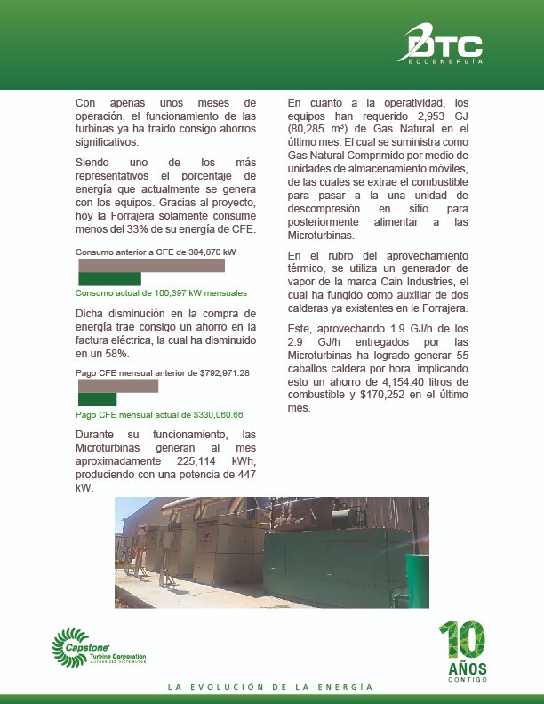 DTCSoluciones's tweet photo. Proyecto Integral de Cogeneración Eficiente: Tototlan, Jalisco. 58% Ahorro en Facturación eléctrica. https://t.co/R273tzgPae