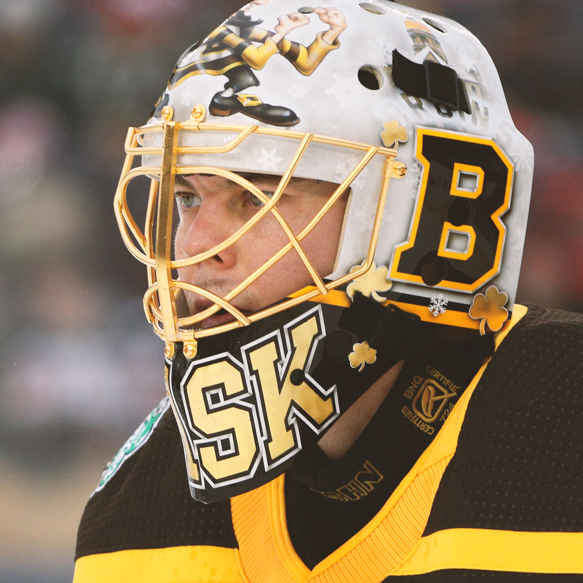 .tuukkarask's 2019 Winter Classic mask was pure ?. The NHLBruins goalie