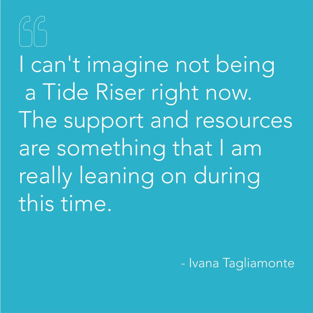 It has been a hustle for our leadership team to convert our in-person curriculum to online platforms, but it has been worth every ounce of effort. Feedback like this reminds me why we do what we do. #wearetiderisers #weareinthistogether #communityovercompetition