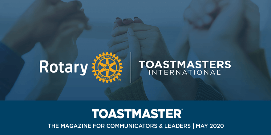 Toastmasters's tweet photo. Toastmasters and @Rotary Team Up

Learn how the Toastmasters-Rotary alliance strengthens both organizations by helping members grow personally and professionally.
https://t.co/amUFXD4KOy
#toastmasters #rotary #rotarians #collaboration https://t.co/Ihl6LJeddJ