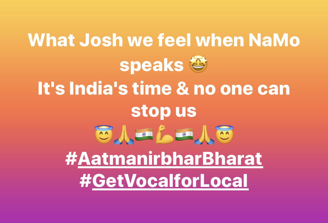 GloJo_NaMo's tweet photo. Thank You 🙏 @narendramodi
#AatmanirbharBharat #GetVocalforLocal https://t.co/C7UEjjcT6Q