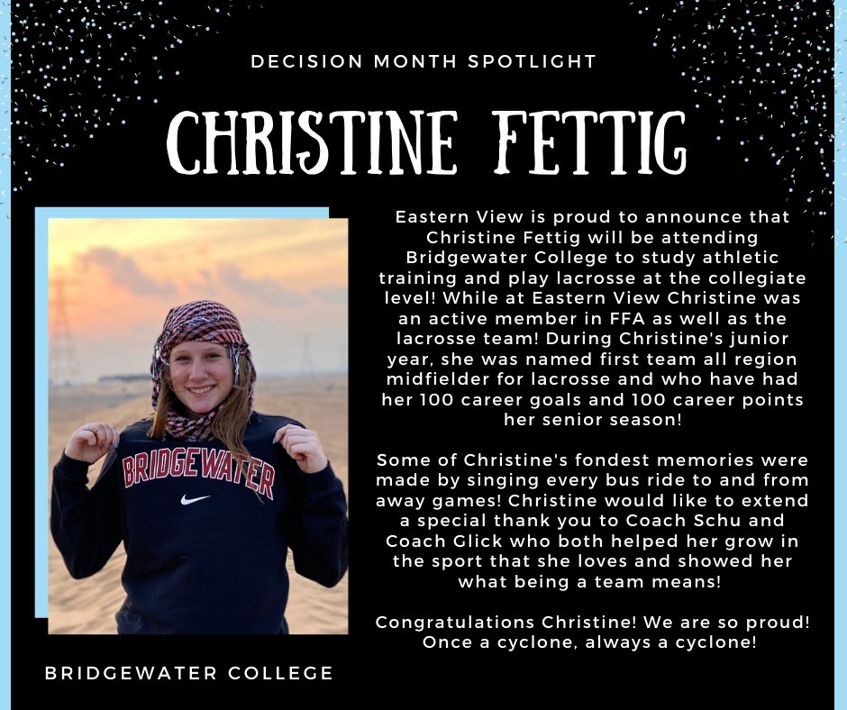 EVcounselors's tweet photo. Best of luck at Bridgewater Christine! 🤍💙🎓❤️🤍 #evdecisionday #celebratecyclones https://t.co/qdWRRcenNv