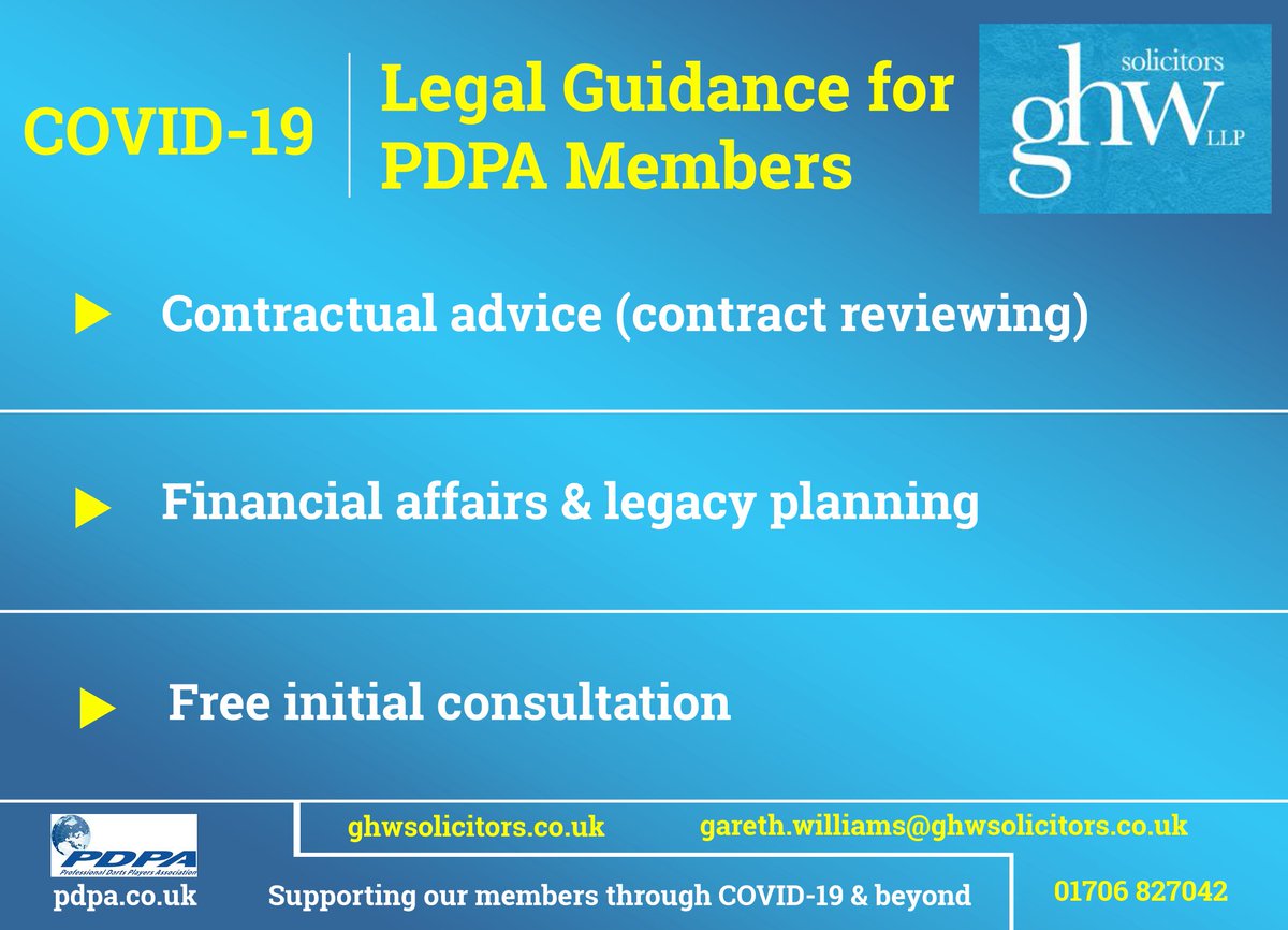 📃 Legal Guidance for PDPA Members 🎯

Our official Solicitor and legal partner GHW Solicitors are happy to provide our members with advice on most legal matters.

Visit pdpa.co.uk/pdpa/ghw-solic… for information or contact us or GHW directly.