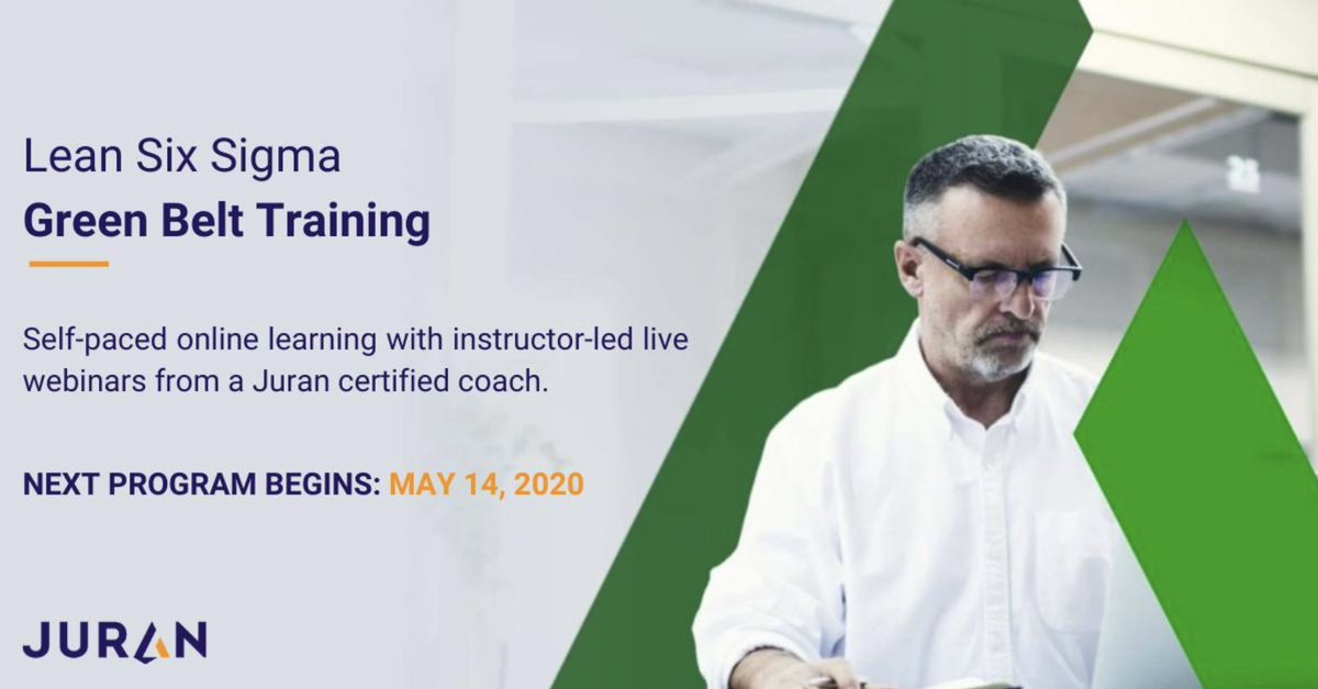 You've only got a couple of days left to enrol on our upcoming Green Belt program!

Fully accessible online, upgrading your Lean Six Sigma knowledge could prove highly valuable for your organization over the next few months.

Secure your place today - juran.com/events/lean-si…