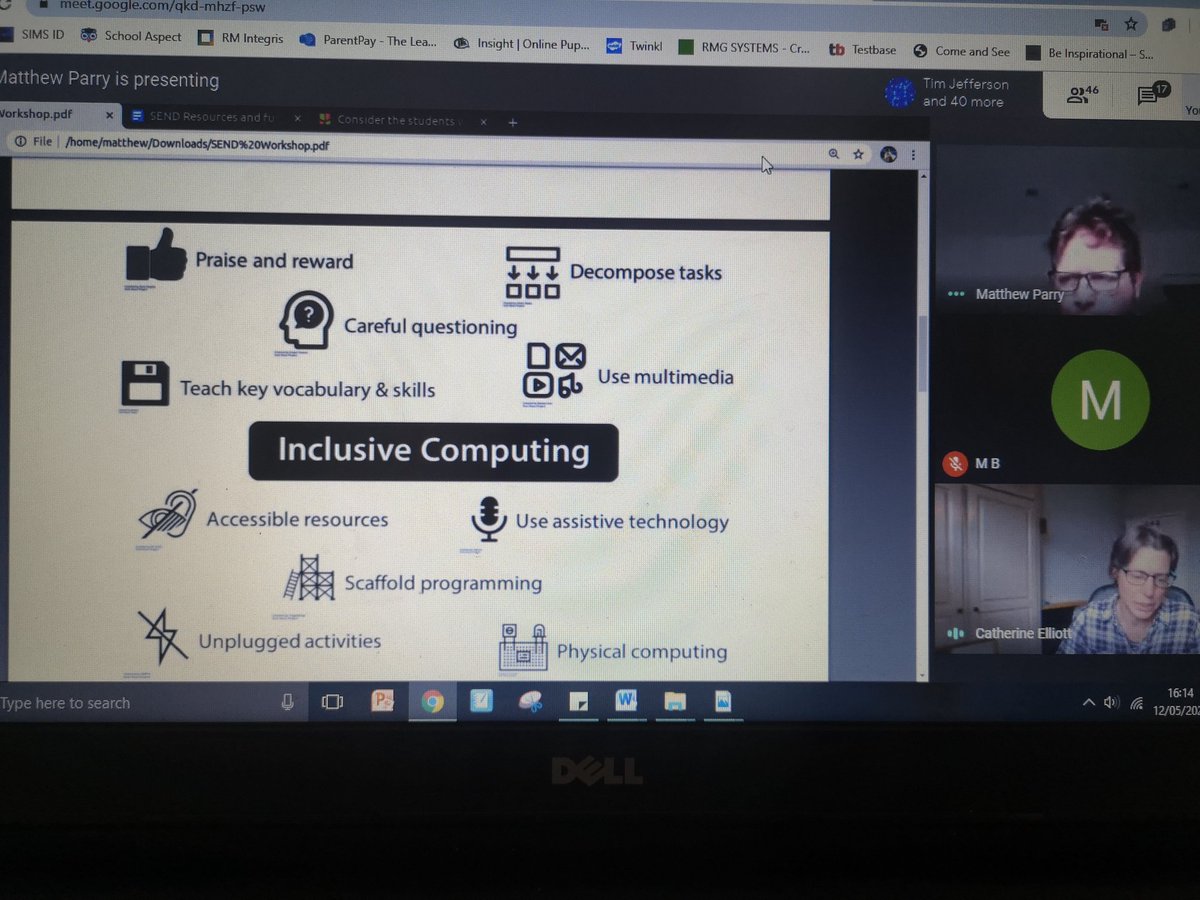 NLawrence_1's tweet photo. Looking forward to hearing from @Matthew_Parry_ and @catherinelliott about making our Computing curriculum more inclusive for all learners @CompAtSch #SENDComputing https://t.co/o2Bt62Pxv2