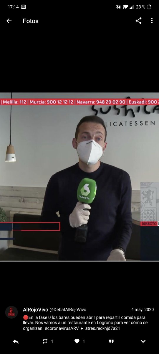 kalakahua's tweet photo. Amigos de @DebatAlRojoVivo, desde nuestra Plataforma Marea Tuitera nos gustaría saber por qué vuestros reporteros utilizan mascarillas ffp2, privando de ellas a los sanitarios que las necesitan. Gracias de antebrazo. cc @_anapastor_ https://t.co/OicqHqVIyT